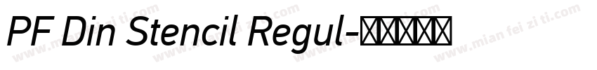 PF Din Stencil Regul字体转换